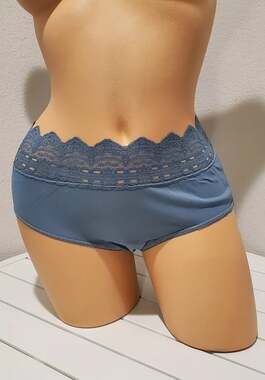 Olga Secret Hug Full Coverage Brief Panty Nylon Silky Agate Blue